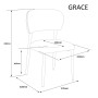 Стілець GRACE горіх метал/беж