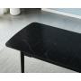 Обеденный стол BERLIN CERAMIC 140(180)*80 черный мат/черный каркас