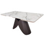 Стол AGNES CERAMIC 160(240)*90 белый позолоченный