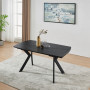 Стіл NOREEN CERAMIC 140(200)*80 чорний