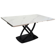 Стол HILDA CERAMIC 160(240)*90 белый мат/черный