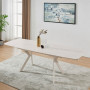 Стіл NOREEN CERAMIC 140(200)*80 білий/кашемір