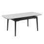 Стол DUBLIN CERAMIC 120(180)*80 белый глянец