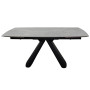 Стол GREYSON CERAMIC 160(240)*90 серый мат/черный
