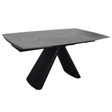 Стол GREYSON CERAMIC 160(240)*90 серый мат/черный
