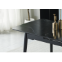 Обеденный стол BERLIN CERAMIC 140(180)*80 черный мат/черный каркас