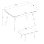 Стол OSLO CERAMIC 120(180)*80 черный мат/черный каркас