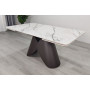 Стол AGNES CERAMIC 160(240)*90 белый позолоченный