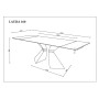 Стіл LAURA CERAMIC 160(240)*90 бежевий мат