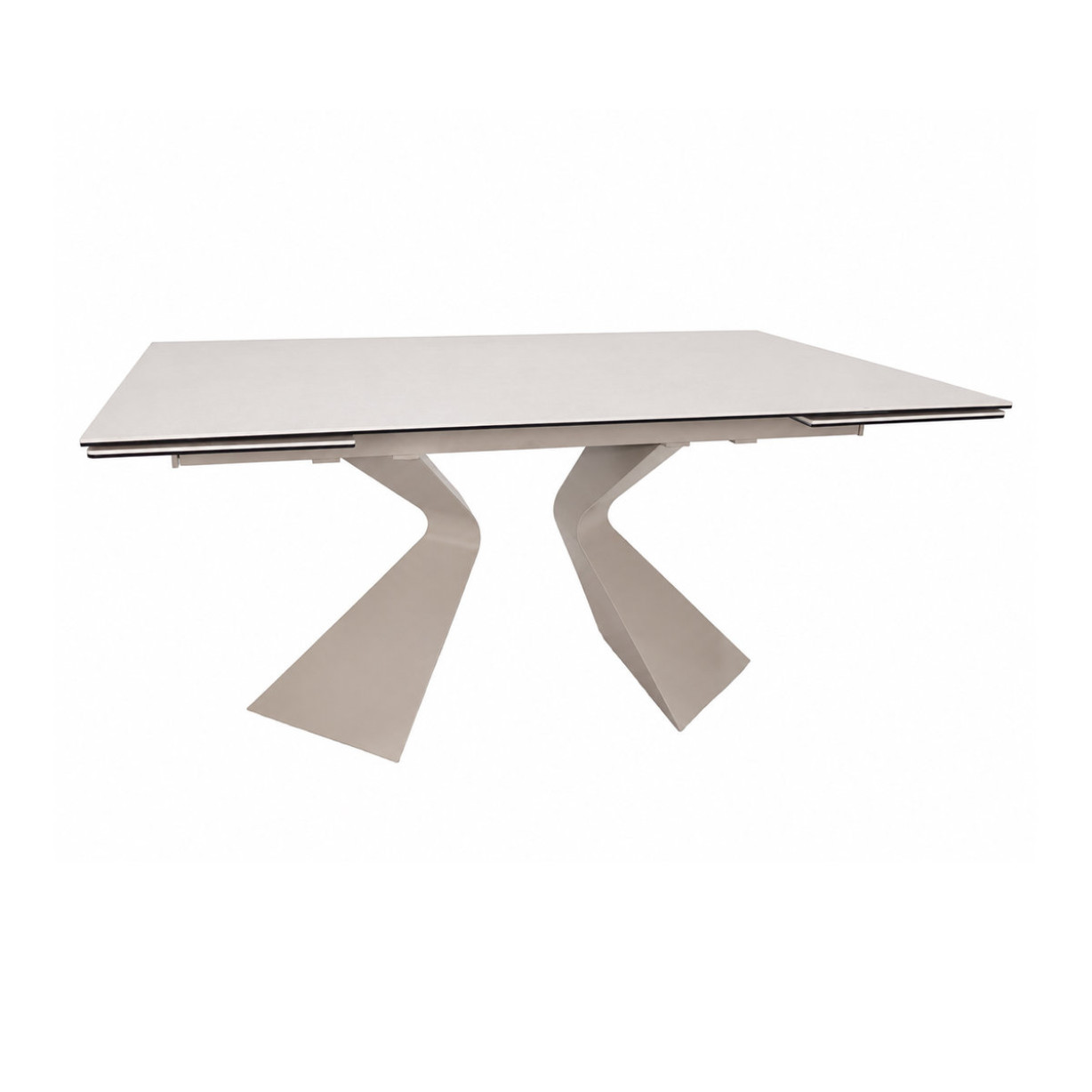 Стіл LAURA CERAMIC 160(240)*90 бежевий мат/бежевий