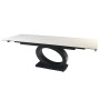 Стол OVIDIO CERAMIC 160(240)*90 белый дуб/черный каркас