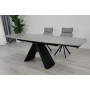 Стол GREYSON CERAMIC 160(240)*90 серый мат/черный