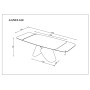 Стол AGNES CERAMIC 160(240)*90 белый позолоченный