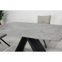 Стол GREYSON CERAMIC 160(240)*90 серый мат/черный