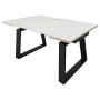 Стол BERNARD CERAMIC 140(200)*90 белый мат/черный