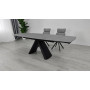 Стіл GREYSON CERAMIC 160(240)*90 сірий мат/чорний