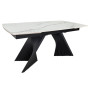 Стіл EDMUND CERAMIC 160(240)*90 білий мат/чорний