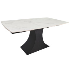 Стол GILBERT CERAMIC 160(240)*90 белый мат/черный