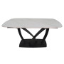 Стіл TYLER CERAMIC 160(240)*90 білий мат/чорний