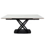 Стол HILDA CERAMIC 160(240)*90 белый мат/черный