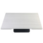 Стол OVIDIO CERAMIC 160(240)*90 белый дуб/черный каркас