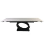Стол OVIDIO CERAMIC 160(240)*90 белый дуб/черный каркас