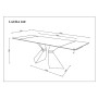 Стіл LAURA CERAMIC 160(240)*90 бежевий мат