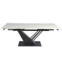 Стол FERNANDO CERAMIC 140(200)*90 бежевый/черный