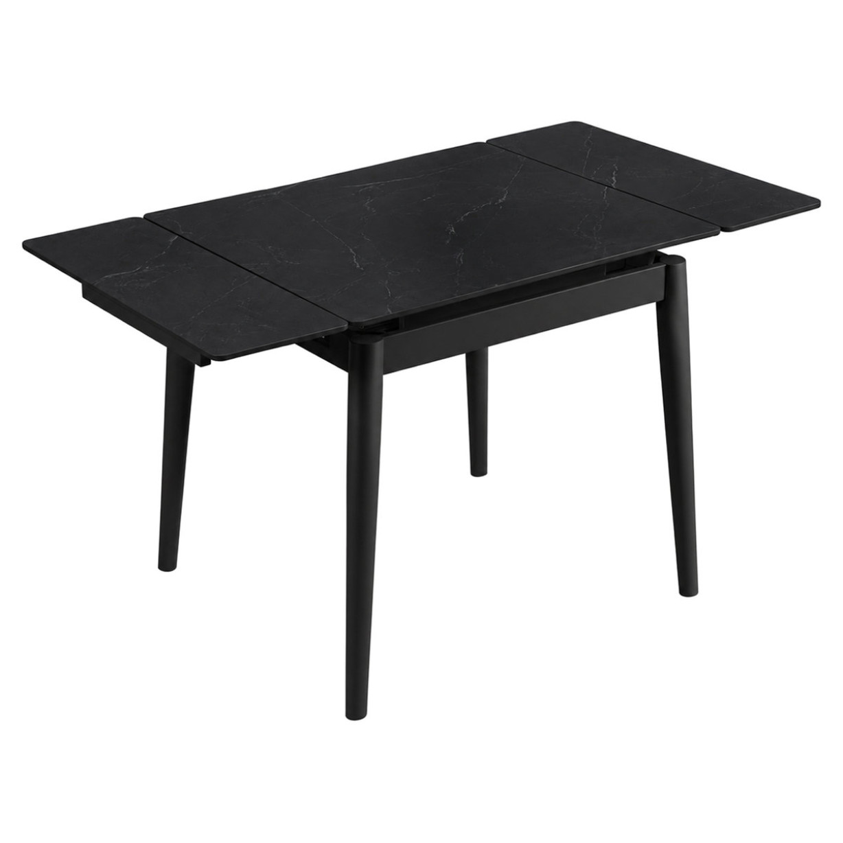 Стіл AVENTO CERAMIC 80(130)*80 чорний/чорний