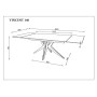 Стол VINCENT CERAMIC 140(200)*90 графит мат/черный