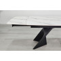Стіл EDMUND CERAMIC 160(240)*90 білий мат/чорний