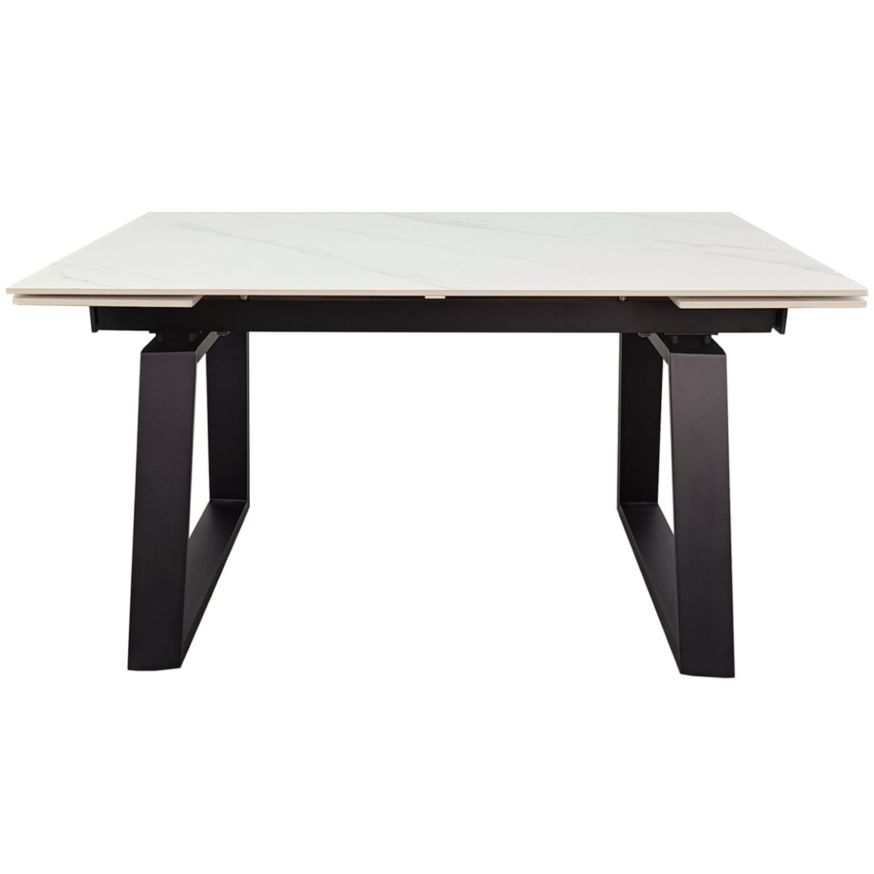 Стіл BERNARD CERAMIC 140(200)*90 білий мат/чорний