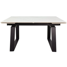 Стол BERNARD CERAMIC 140(200)*90 белый мат/черный