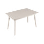 Стіл LORIAN CERAMIC 120(180)*80 білий/кашемір