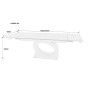 Стол OVIDIO CERAMIC 160(240)*90 белый дуб/черный каркас