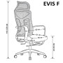 Крісло поворотне EVIS F чорна тканина