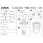 Крісло поворотне DEREK сіра екошкіра