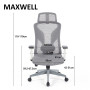 Крісло поворотне MAXWELL сіре