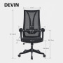 Крісло поворотне DEVIN чорне