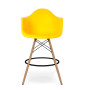 Стілець Тауер Вуд Eames барний високий жовтий
