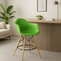 Стілець Тауер Вуд Eames барний високий зелений