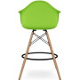 Стілець Тауер Вуд Eames барний високий зелений