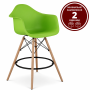 Стілець Тауер Вуд Eames барний високий зелений