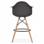 Стілець Тауер Вуд Eames барний високий чорний