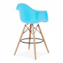 Стілець Тауер Вуд Eames барний високий блакитний
