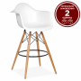 Стілець Тауер Вуд Eames барний високий білий