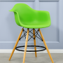 Стілець Тауер Вуд Eames барний високий зелений