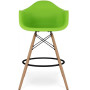 Стілець Тауер Вуд Eames барний високий зелений