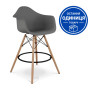 Стілець Тауер Вуд Eames барний високий темно-сірий