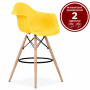 Стілець Тауер Вуд Eames барний високий жовтий